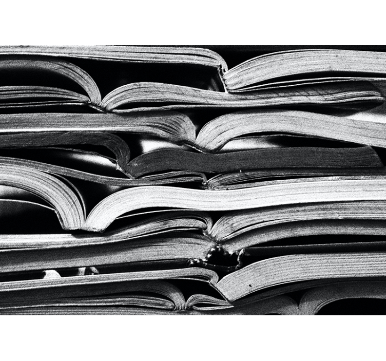 Açık kitap oturma odası duvar resmi - TenStickers