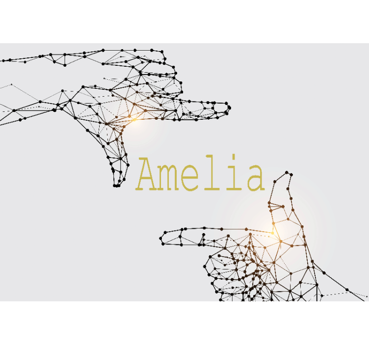 Etkileşimli el hareketi özelleştirilebilir duvar reslim - TenStickers