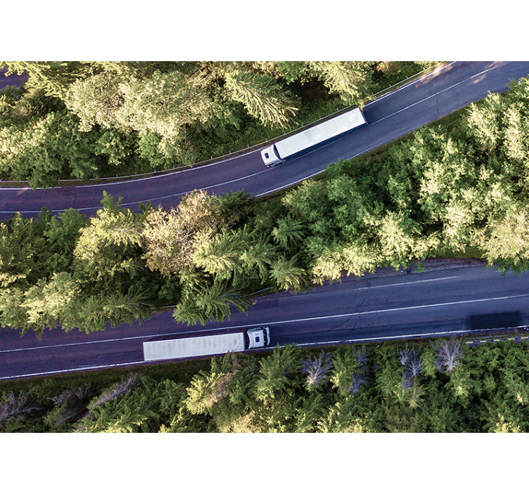 Kamyon kuş bakışı duvar resmi - TenStickers