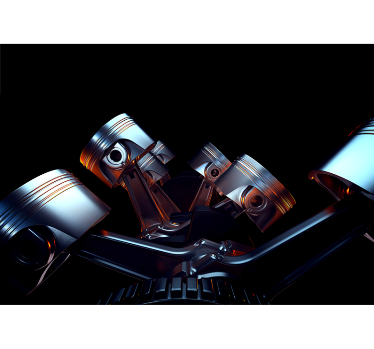 Araç duvar resim motor parça detayı - TenStickers