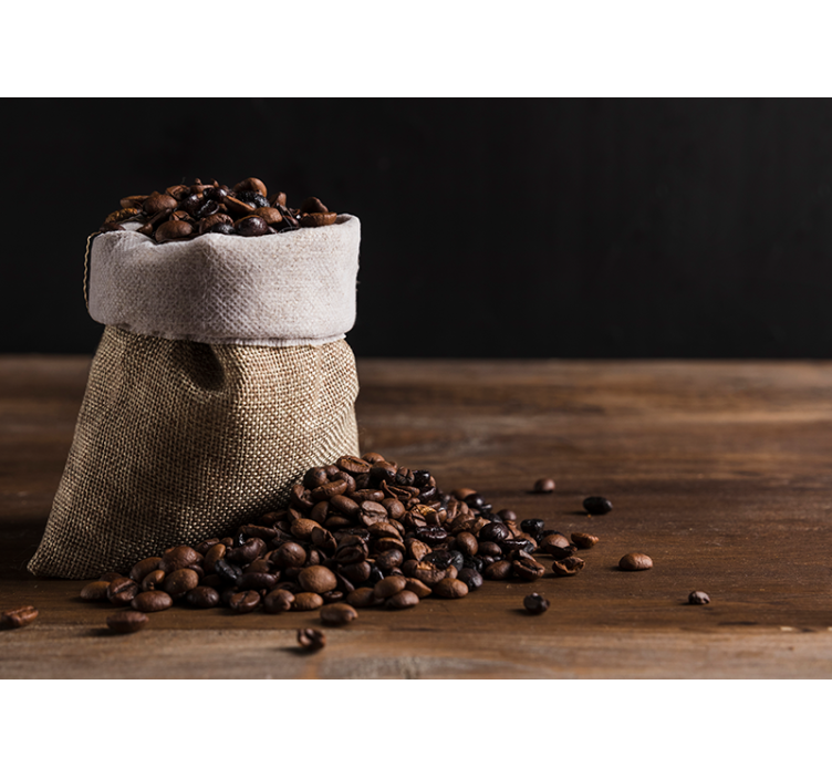 Kahve çekirdeği torbası duvar resmi - TenStickers