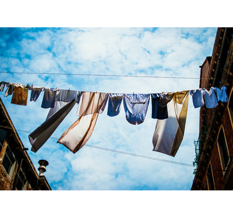 Banyo duvar resimleri asılı çamaşır - TenStickers