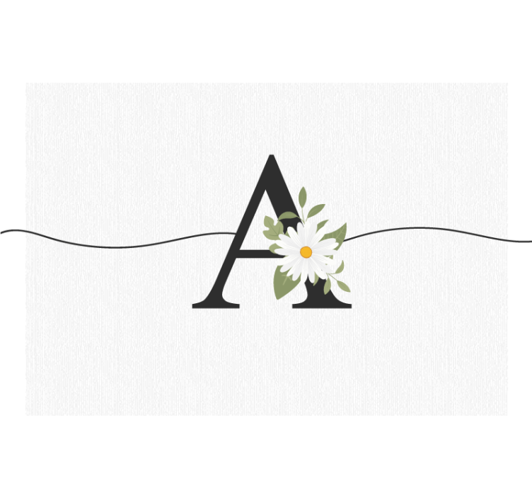 Kişiselleştirilmiş ilk papatya duvar resmi - TenStickers