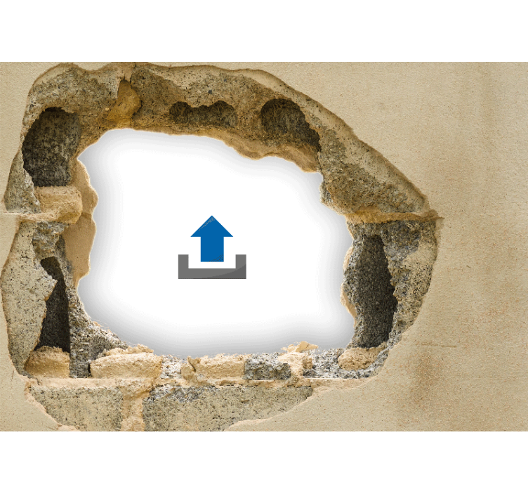 Kırık duvar 3d özelleştirilebilir fotoğraf özel duvar resmi - TenStickers