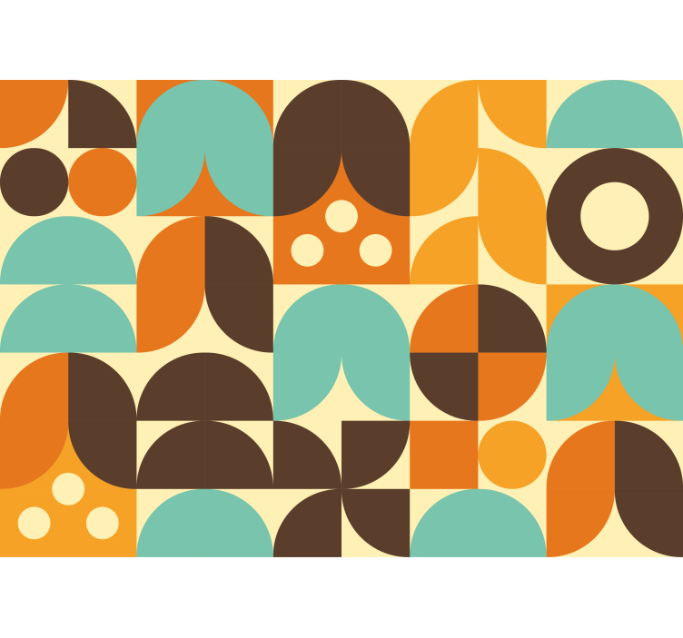 Geometrik 70 soyut formlar duvar kağıdı - TenStickers