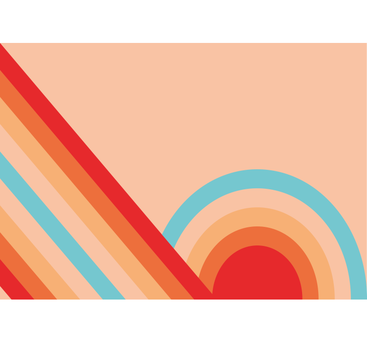 Doku ve desen duvar resim retro geometrik desenler - TenStickers