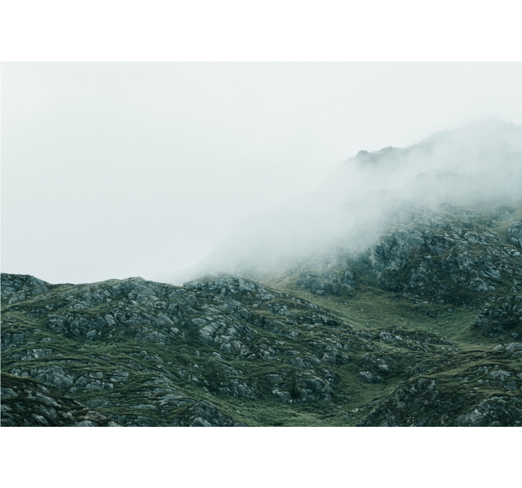 Iskoç puslu dağları dağ duvar kağıdı - TenStickers