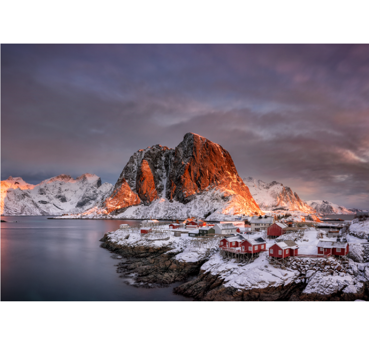 Norveç dağ tarafı doğa duvar kağıdı - TenStickers