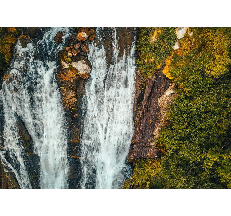 Norveç dağı şelale doğa duvar kağıdı - TenStickers