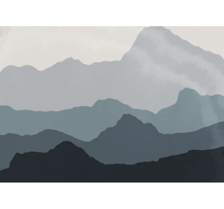 Dağ duvar resim - sakin dağ manzarası - TenStickers