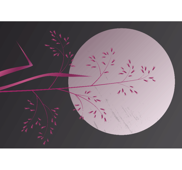 Japon çiçeklerinin güzel tasarımı duvar kağıdı - TenStickers