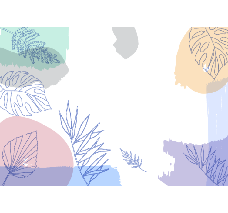 Doğa duvar resim - yapraklı geometrik Şekiller - TenStickers