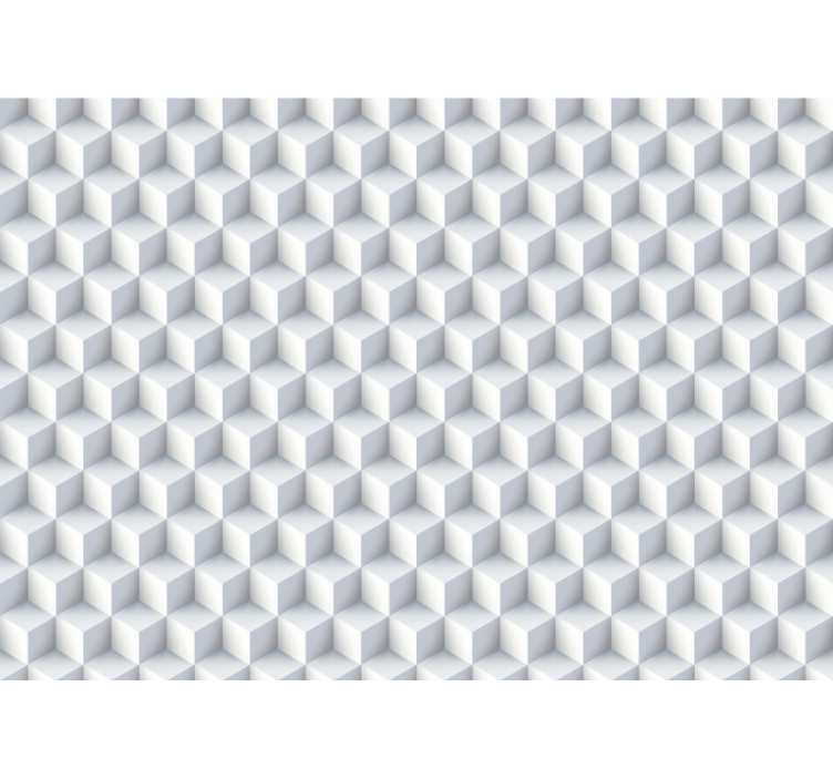 3d etkisi duvar resim küp deseni tasarımı - TenStickers