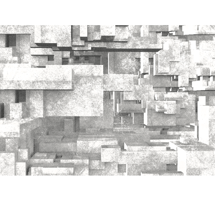 Soyut duvar resim geometrik yapı katmanları - TenStickers