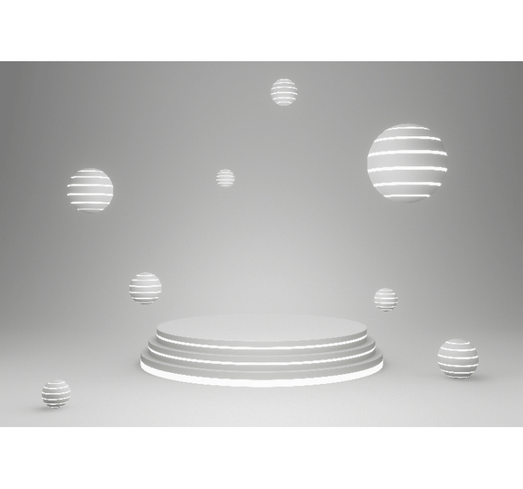 Soyut duvar resim geometrik yüzen Şekiller - TenStickers