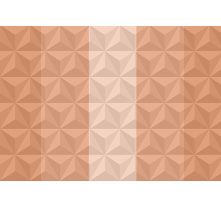 Turuncu piramit konileri 3 boyutlu duvar kağıdı - TenStickers