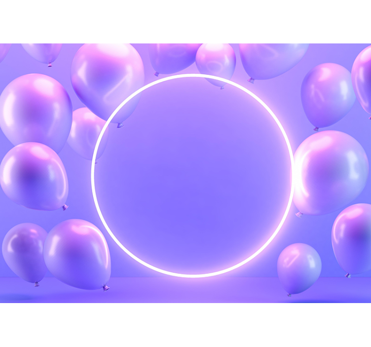 Aşk duvar resim - yüzen balonlar dairesi - TenStickers