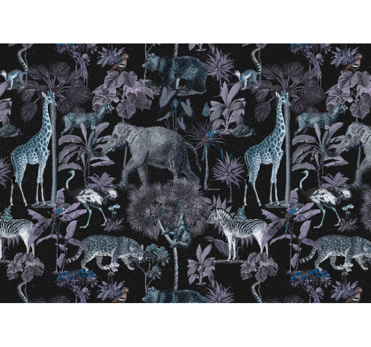 Hayvan duvar resim safari manzarası - TenStickers