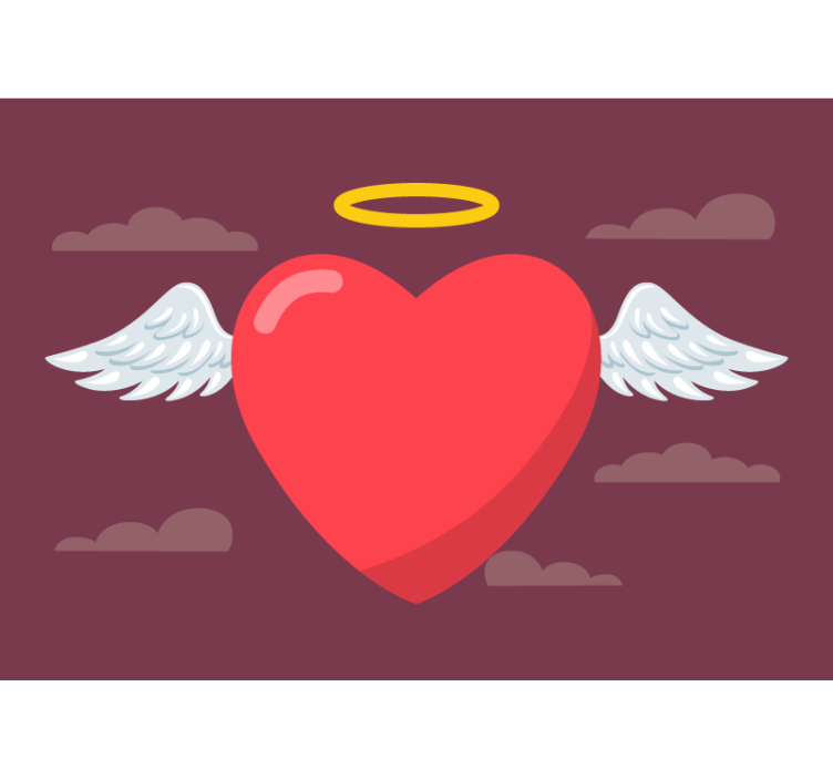 Renkli melek kalp kentsel sanat duvar kağıdı - TenStickers