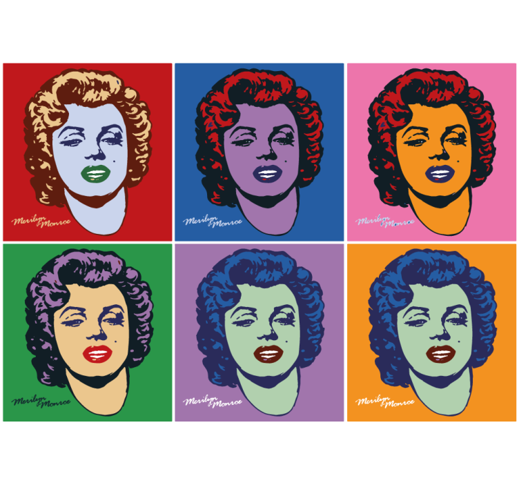Pop art marilyn monroe kentsel sanat duvar kağıdı - TenStickers