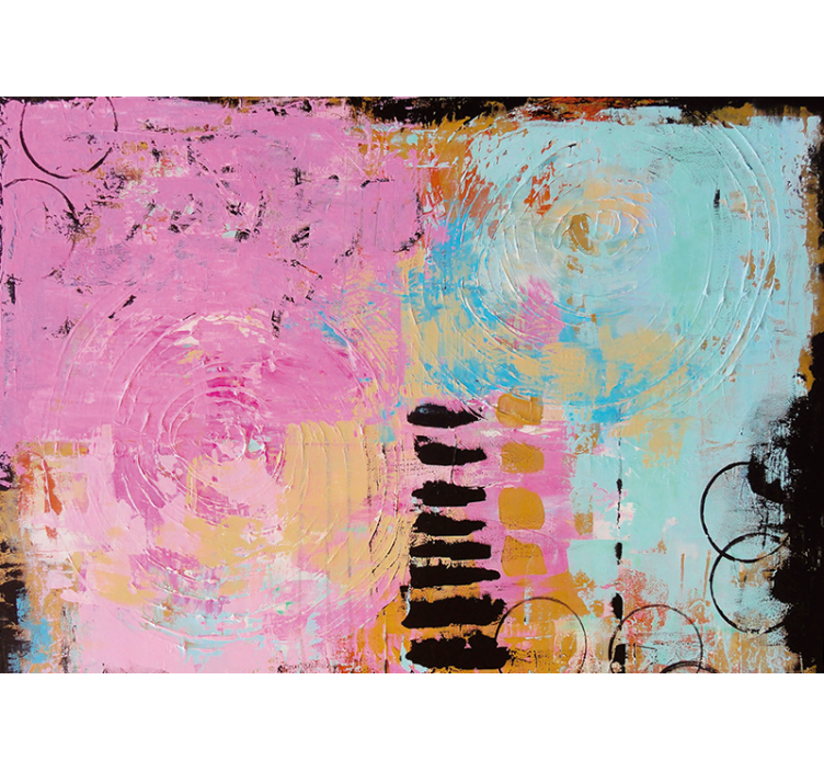 Soyut duvar resmi renkli dönüşler - TenStickers