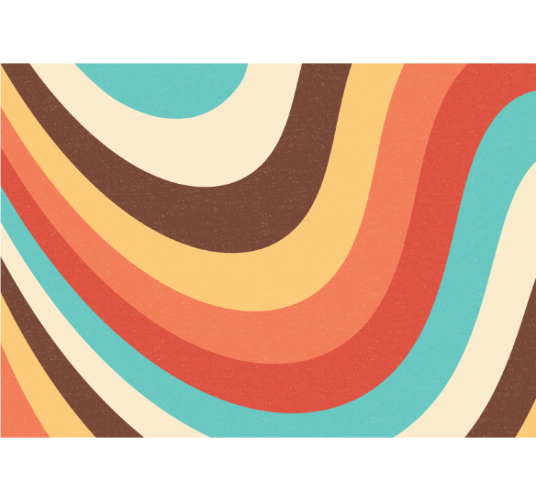 Soyut duvar resim eğrisel renk dalgaları - TenStickers