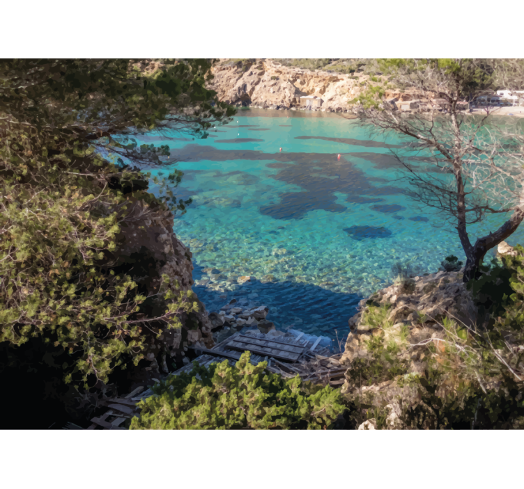 Doğa duvar resmi - açık kıyı manzarası - TenStickers