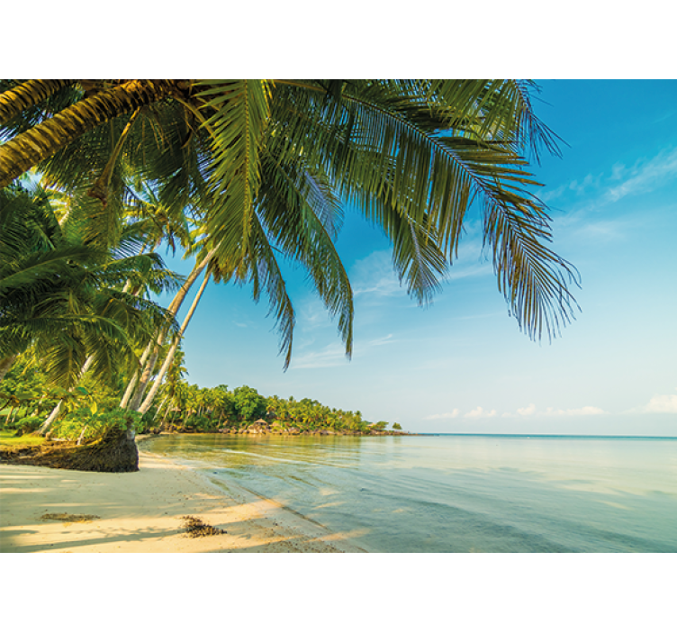 Doğa duvar resim huzurlu plaj manzarası - TenStickers