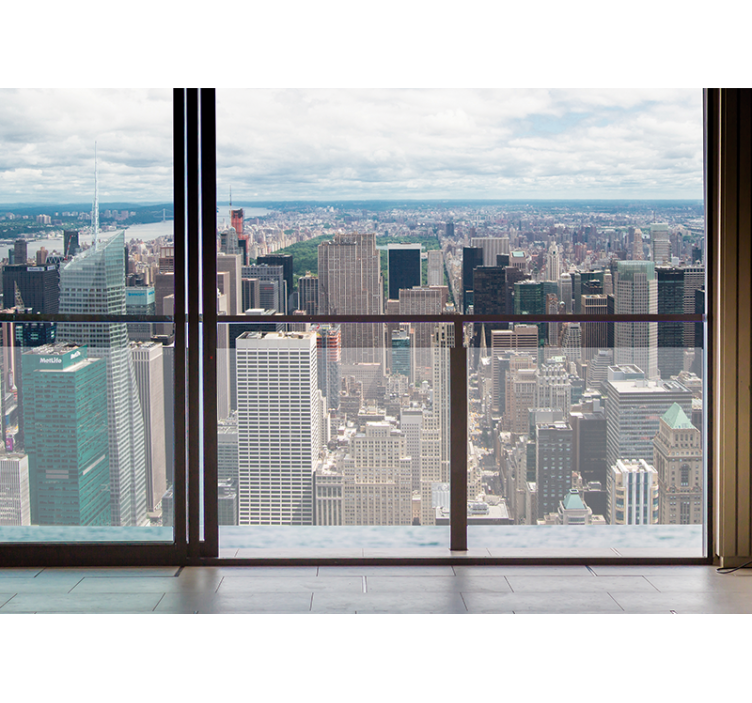 New york city skyline şehir ve ülke duvar resmi - TenStickers