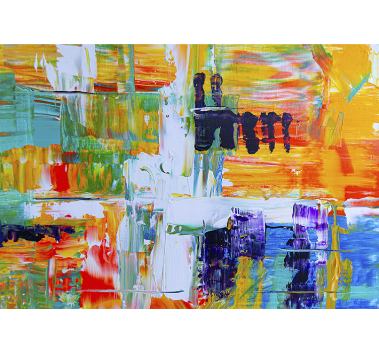 Sanat duvar resim - canlı soyut kompozisyon - TenStickers