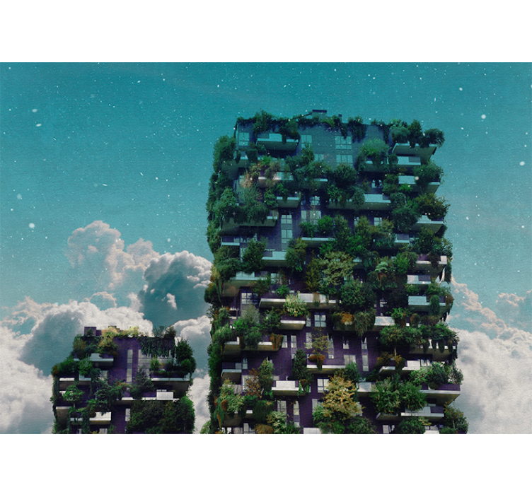 Doğa duvar resim - yeşil dikey bahçe - TenStickers