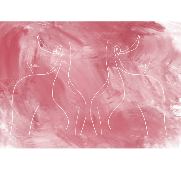 Minimalist kadın formları sanat duvar resim - TenStickers