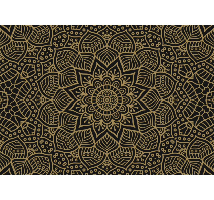 Mandala duvar resim - detaylı botanik motif - TenStickers