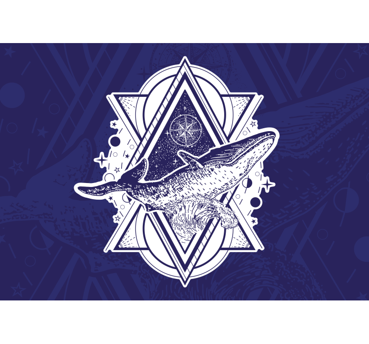 Hayvan duvar resim - görkemli balina tasarımı - TenStickers