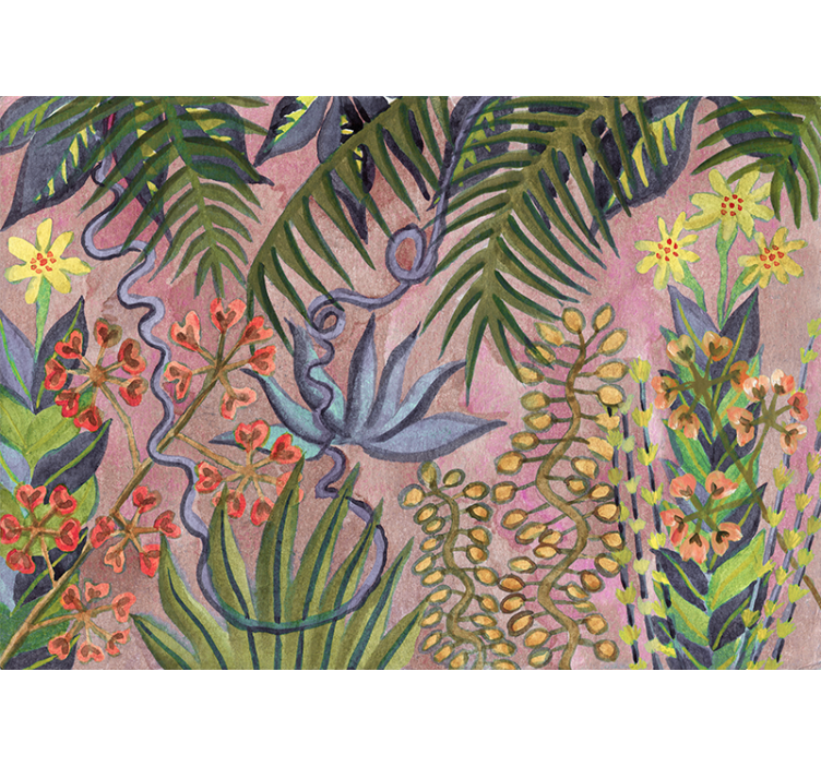 Doğa duvar resim tropikal bitki görselliği - TenStickers