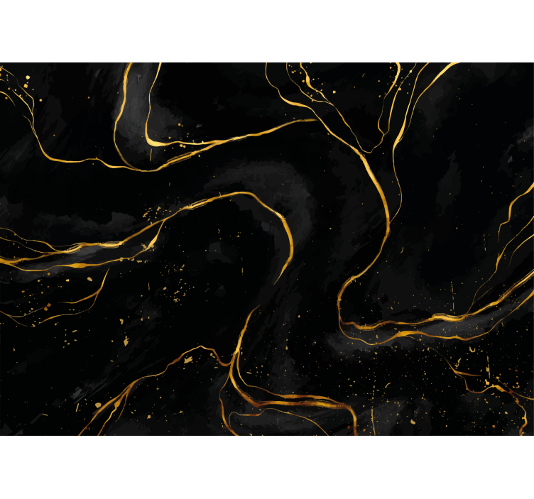 Soyut duvar resim - Şık altın Çizgiler - TenStickers