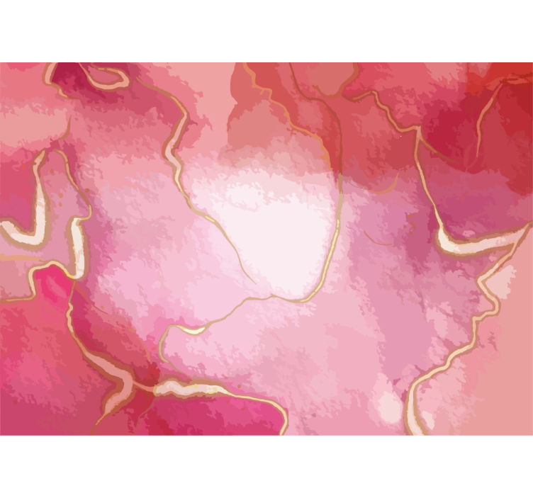 Pembe ve altın mermer efektli genç duvar resimleri - TenStickers