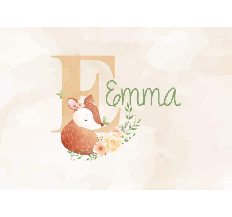 Çocuk odası duvar reslim kişiye Özel tilki tasarımı - TenStickers