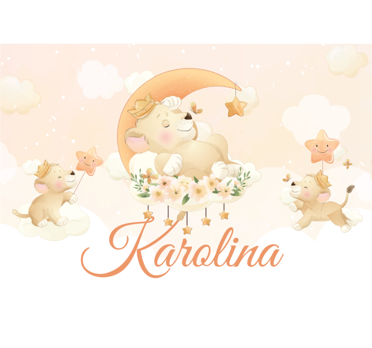 Hayvan duvar resim rüya gibi aslan manzarası - TenStickers