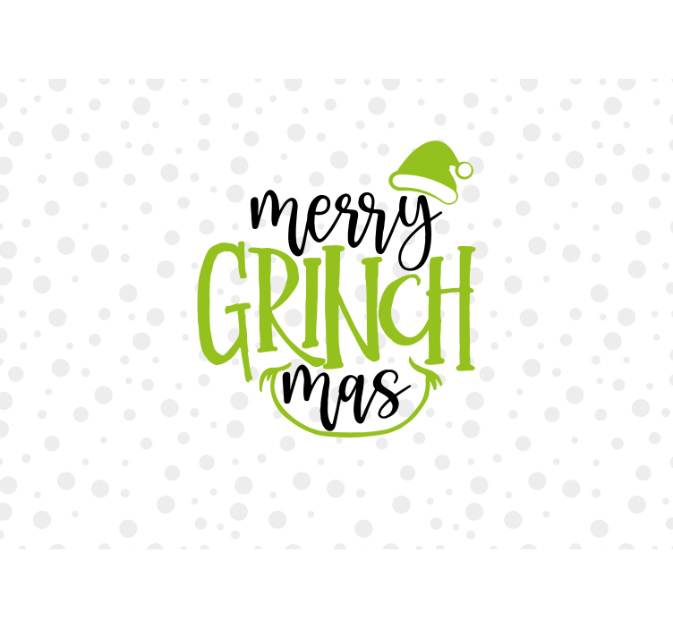 şenlikli grinch selamı Noel duvar reslim - TenStickers