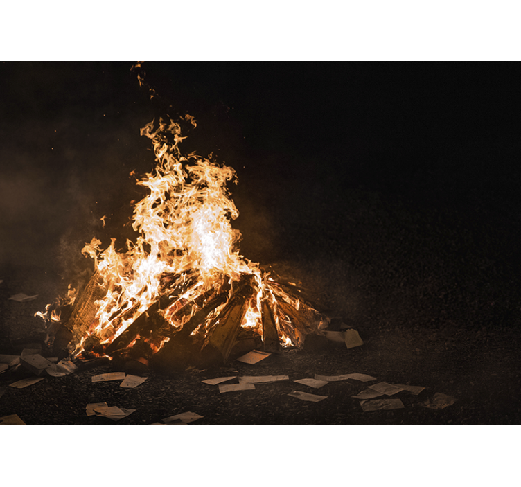 Soyut duvar resim ateşli kamp manzarası - TenStickers