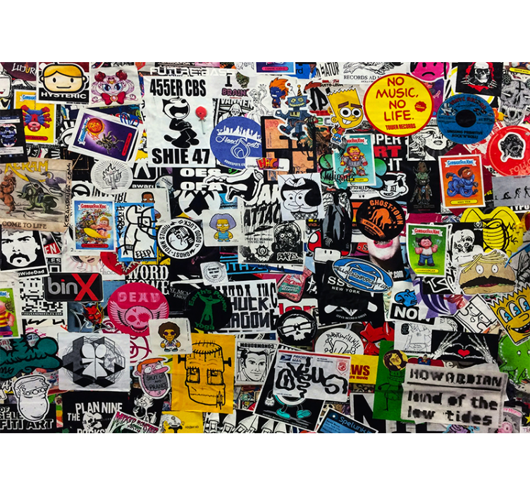 Kentsel sanat duvar resim - renkli Çıkartma kolajı - TenStickers