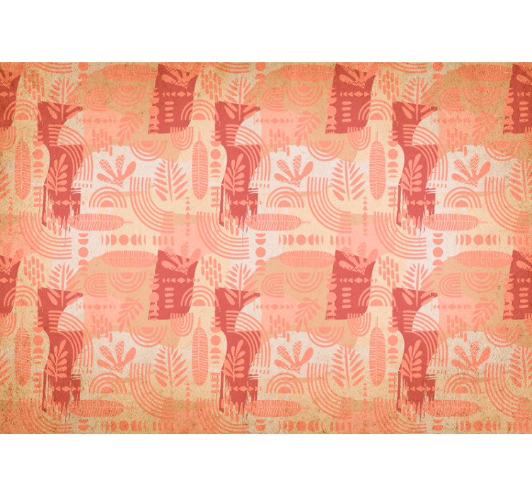 Doku ve desen duvar reslim geometrik desen motifi - TenStickers