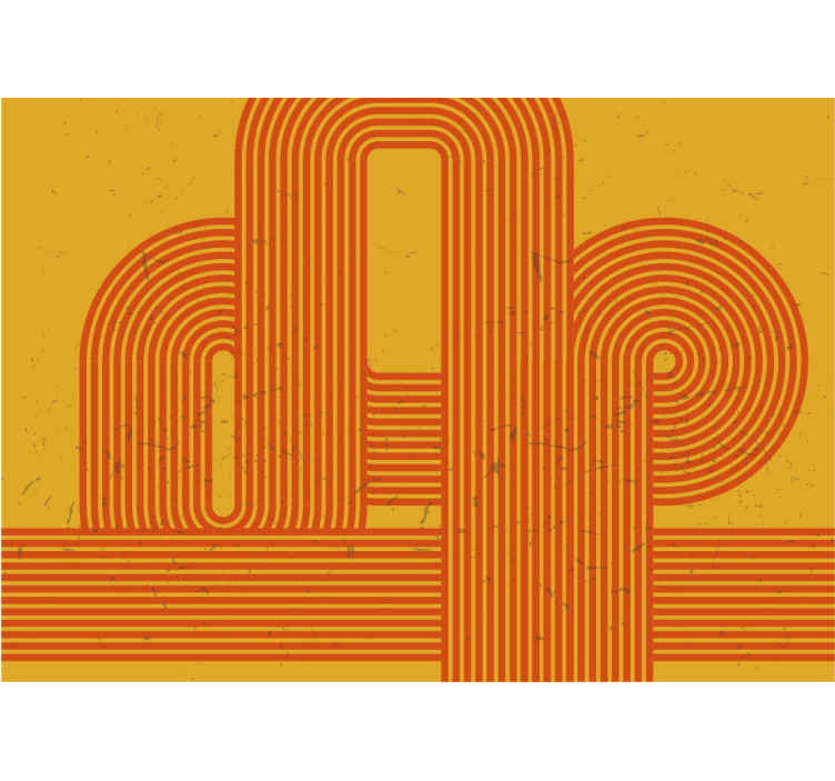 Soyut duvar resim - kavisli Çizgi desenleri - TenStickers