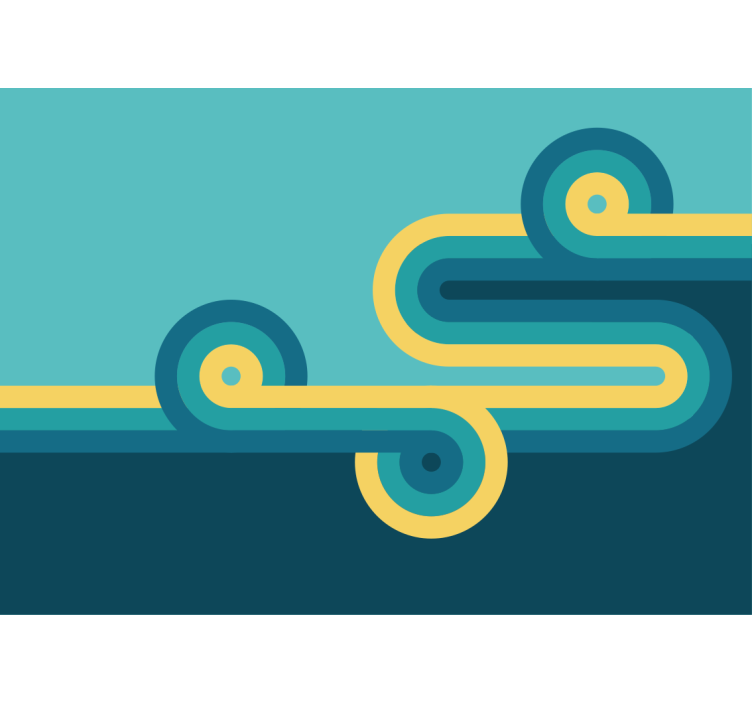 Soyut duvar resim arched line düzenlemeleri - TenStickers