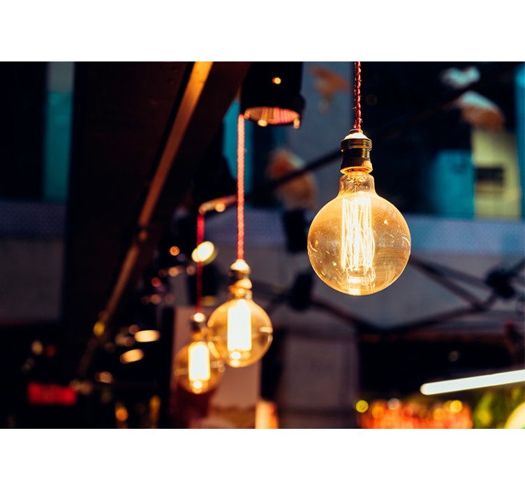 Doku ve desen duvar reslim - vintage işık aksesuarı - TenStickers