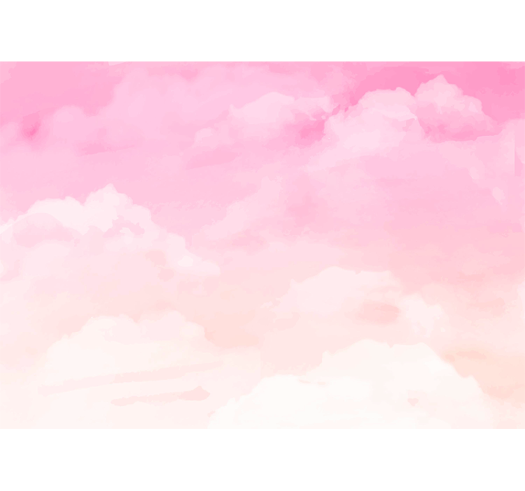 Pembe pastel gökyüzü arka plan genç duvar resimleri - TenStickers