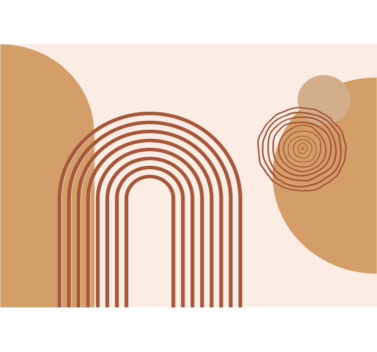 Soyut duvar resim geometrik kavisli Çizgiler - TenStickers