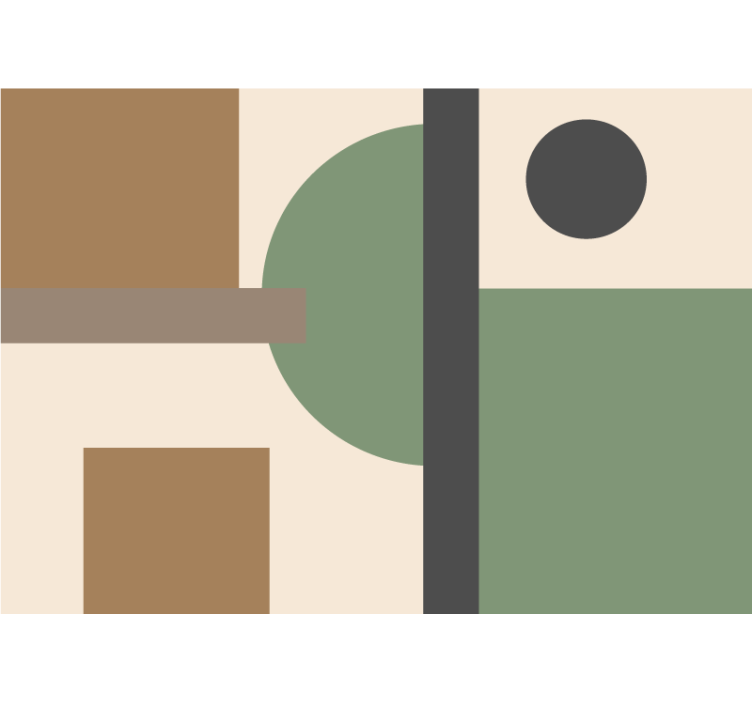 Soyut duvar resim geometrik Şekil organizasyonu - TenStickers