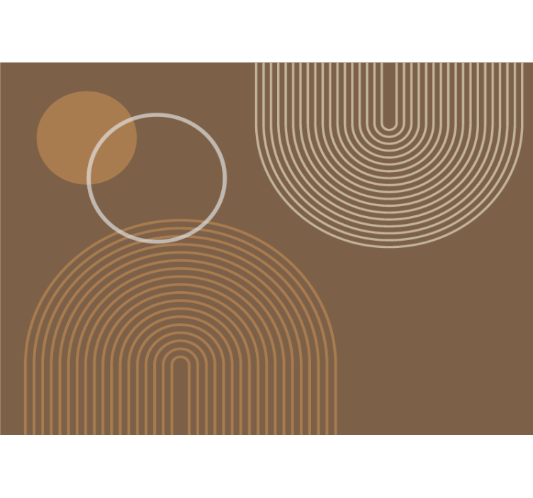 Soyut duvar resmi - geometrik dairesel desenler - TenStickers